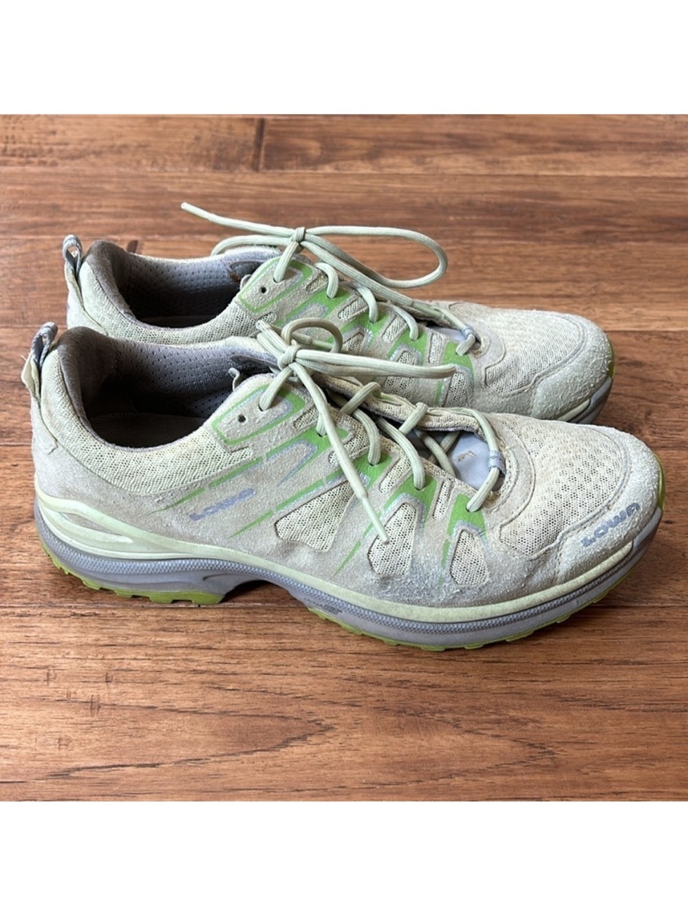 Lowa Innox Evo Lo Hiking Shoes Lightweight Tan Green Womens Size 7.5